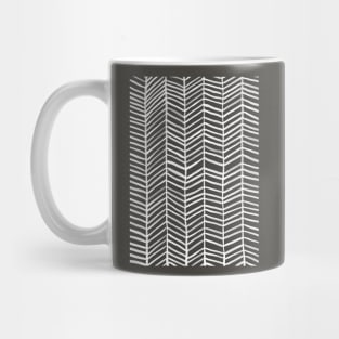 Herringbone Black Mug